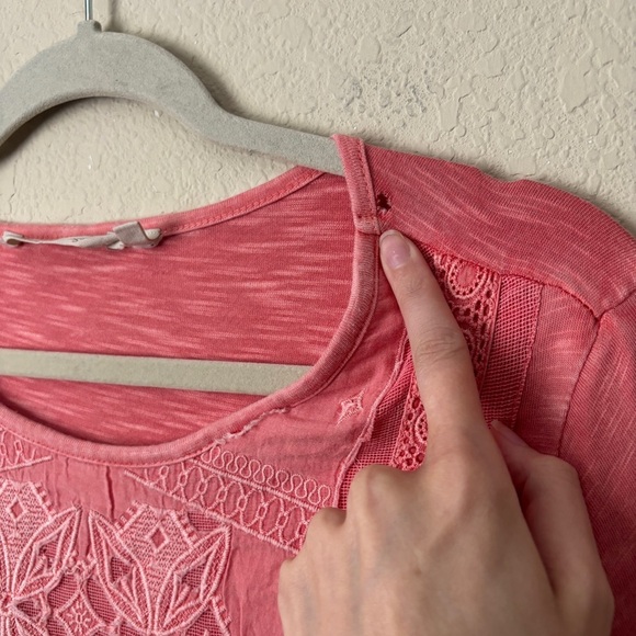 Soft Surroundings Boho Crochet Embroidered Alta Mara Long Sleeve Shirt - Picture 13 of 13